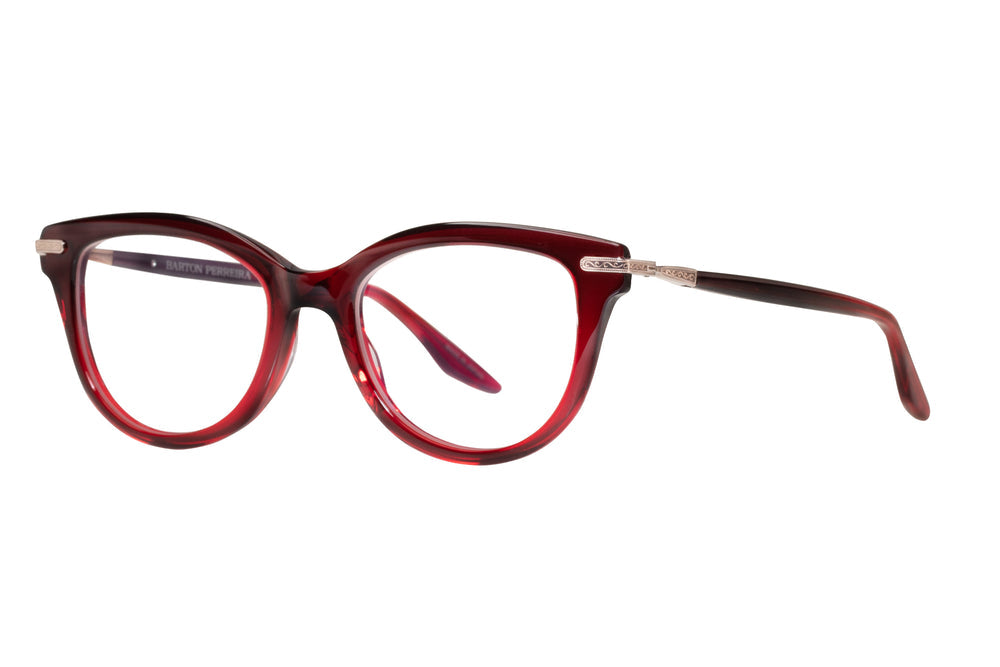Barton Perreira EMELIE sunglasses with garnet gradient rose gold frames and side accents, stylish and elegant eyewear.