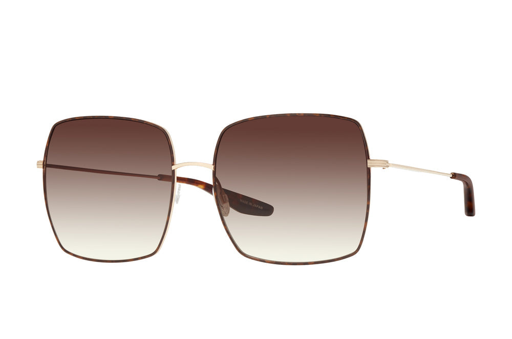 FOLASADE sunglasses by Barton Perreira with gold and tortoise enamel frames and smoky lenses, stylish and elegant eyewear.