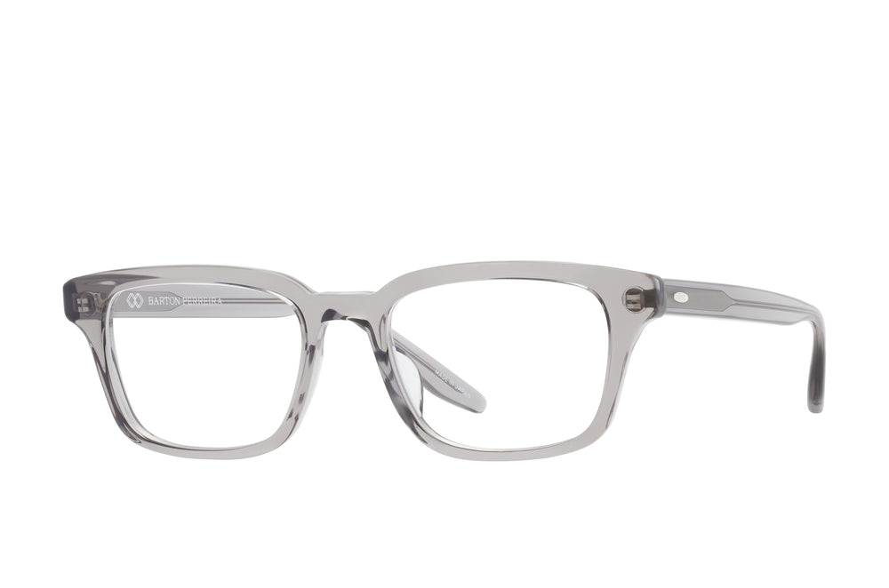 Barton Perreira Gadson shadow sunglasses with dark tinted lenses and sleek black frames, shown from side angle.