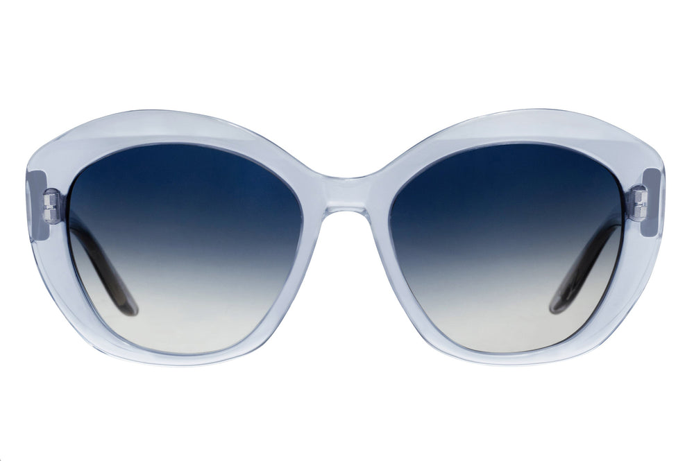 Barton Perreira Galilea sunglasses featuring blue smoke and Aegean gradient lenses with a stylish front view.
