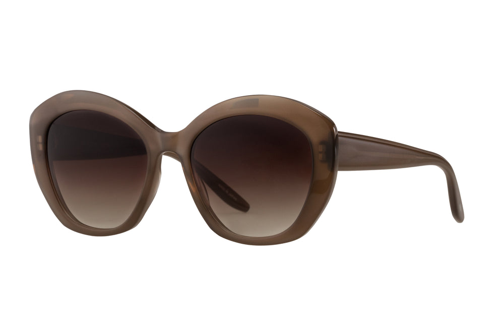Barton Perreira GALILEA eyeglasses with smoky topaz-colored frames and sleek side design.