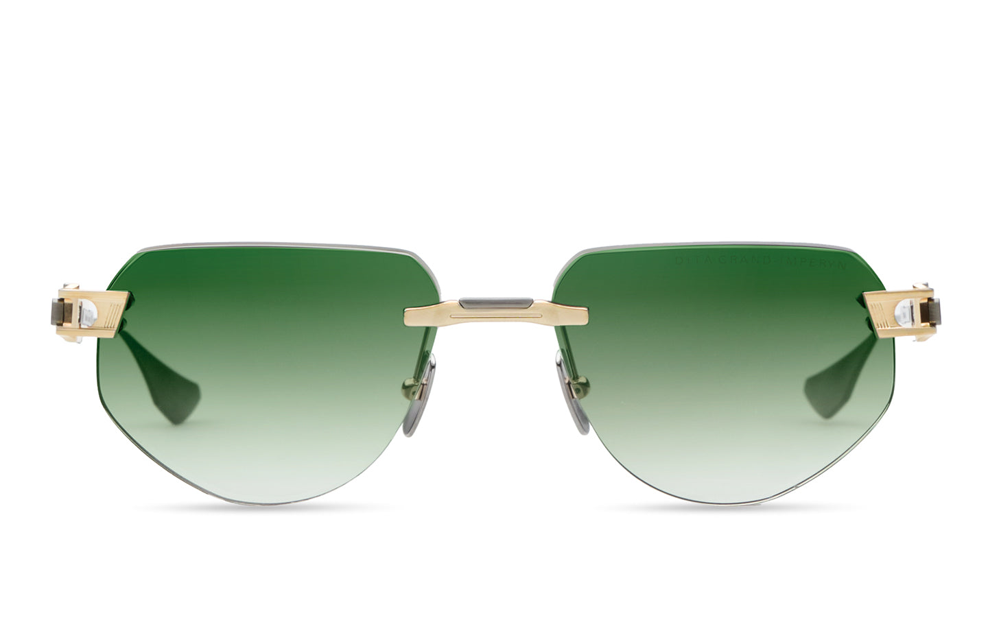 Dita GRAND-IMPERYN eyewear front view showing black frame and clear lenses in a stylish, modern design.