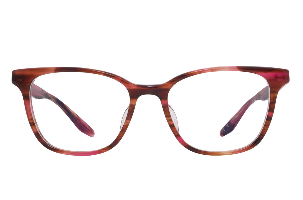 Barton Perreira Janeway sunglasses with cedar rose-colored frames and clear lenses, front view showing stylish design.