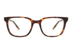 Barton Perreira JOE sunglasses with chestnut-colored frames and clear lenses, front view showing stylish design.