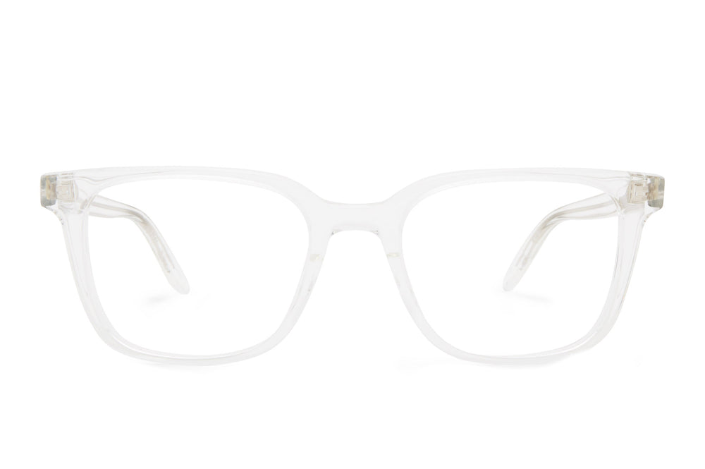 Front view of Barton Perreira JOE crystal eyewear with sleek design and clear lenses.