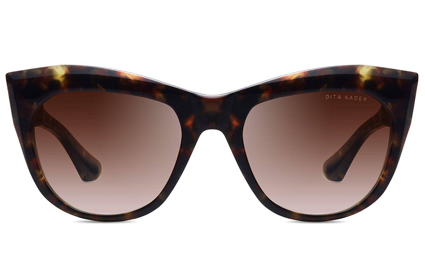 Dita KADER sunglasses with black frames and dark lenses, front view showing sleek, modern design.