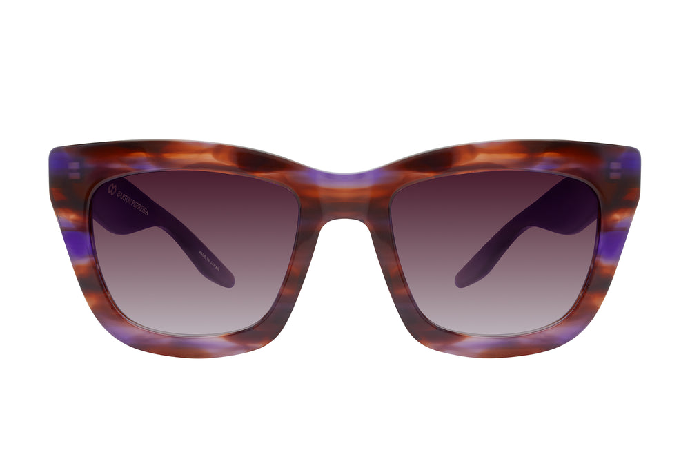Barton Perreira KATERI Monte Cristo Passion sunglasses with clear front and dark temples, stylish and modern eyewear design