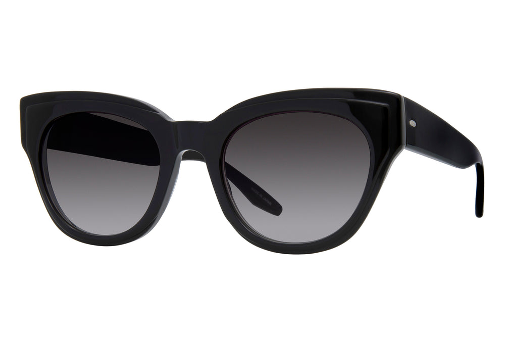 Barton Perreira Lioness black sunglasses with sleek frame and side detailing, stylish and modern eyewear design.