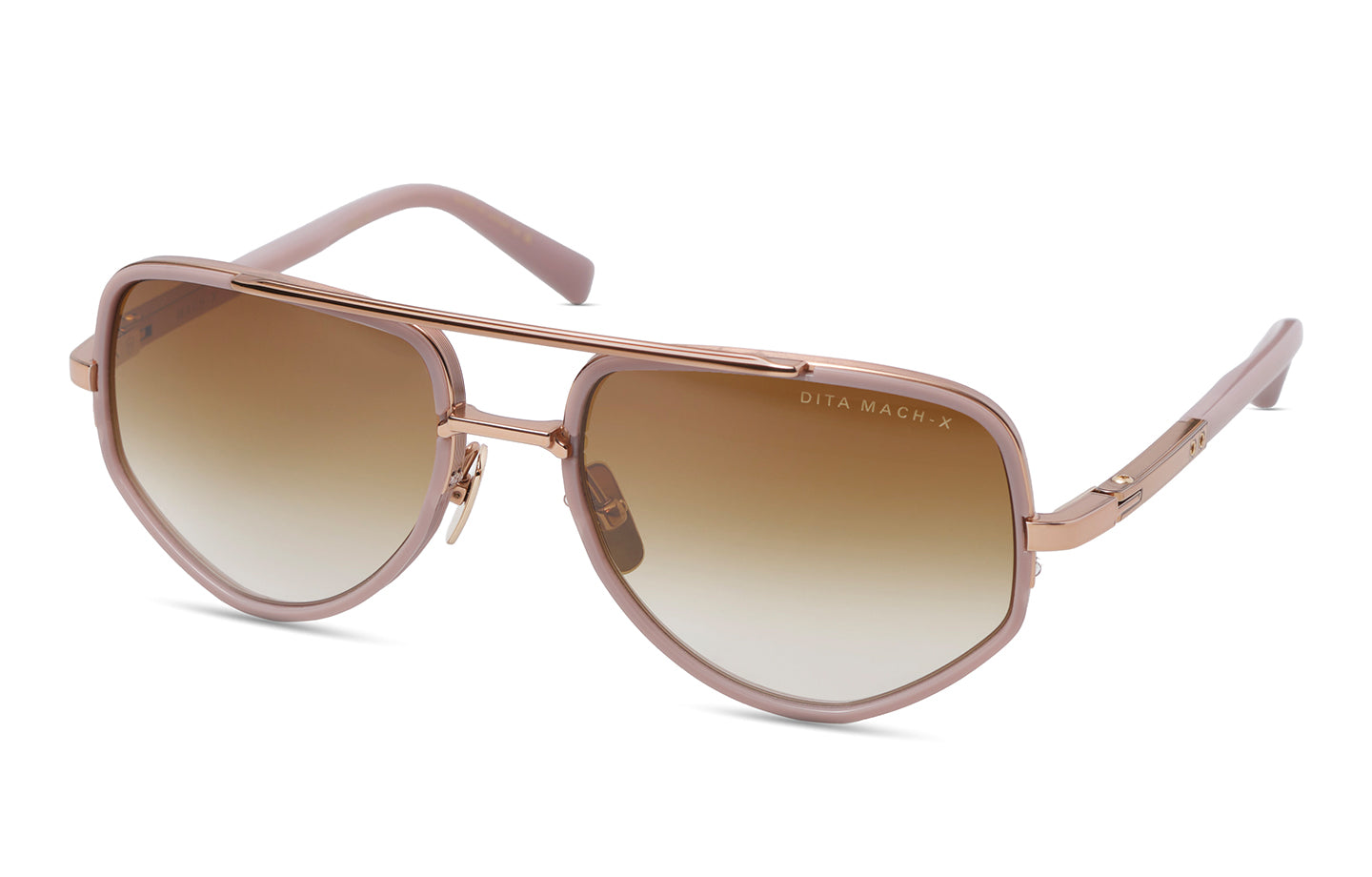 Close-up of DITA MACH X sunglasses with sleek black frame and tinted lenses, showcasing the stylish design.