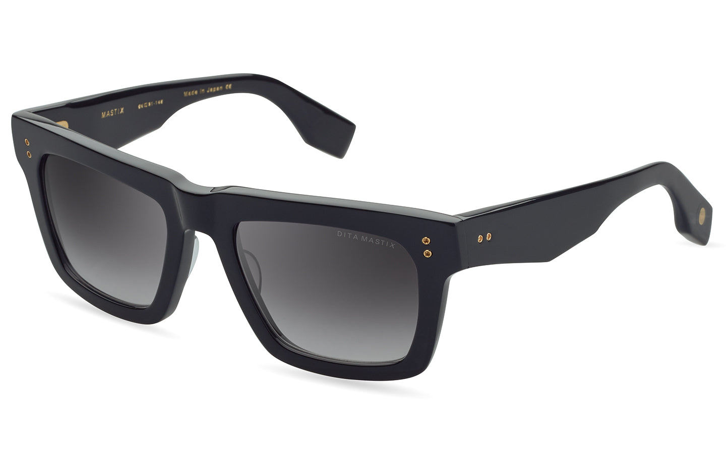Dita MASTIX sunglasses with angular black frames and dark tinted lenses, shown from an angled view.