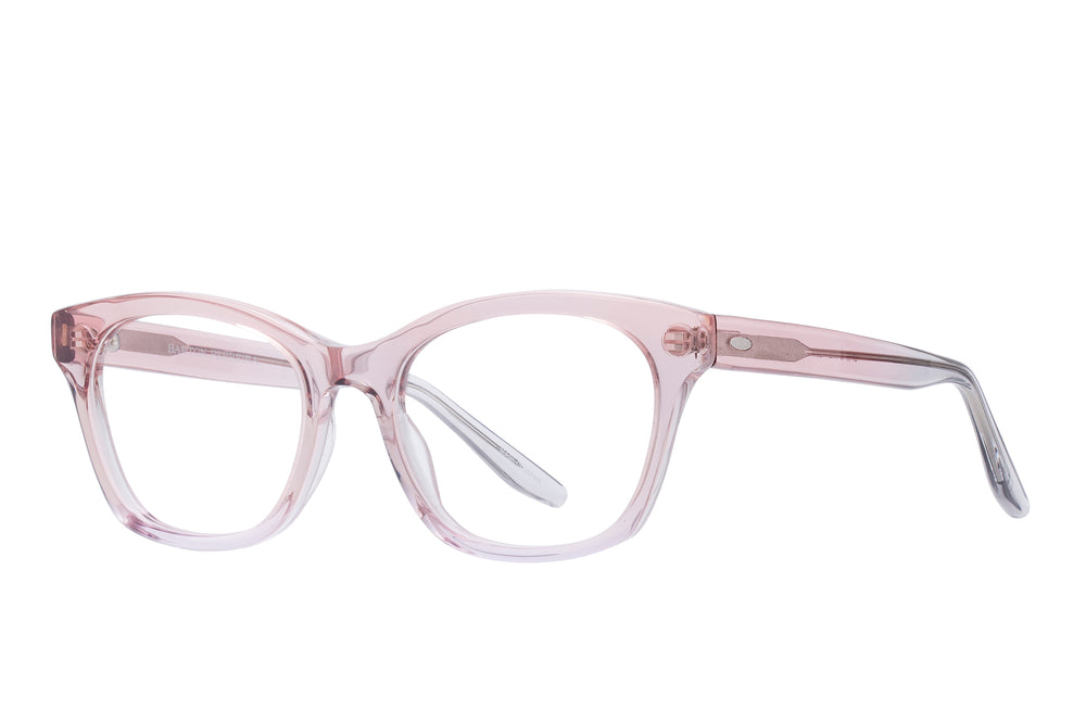 Moira sunglasses by Barton Perreira with lilac dusty rose acetate frames and side profile view.