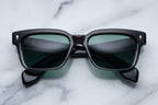 Jacques Marie Mage Molino 55 sunglasses in black fade with front view, stylish eyewear with bold design.