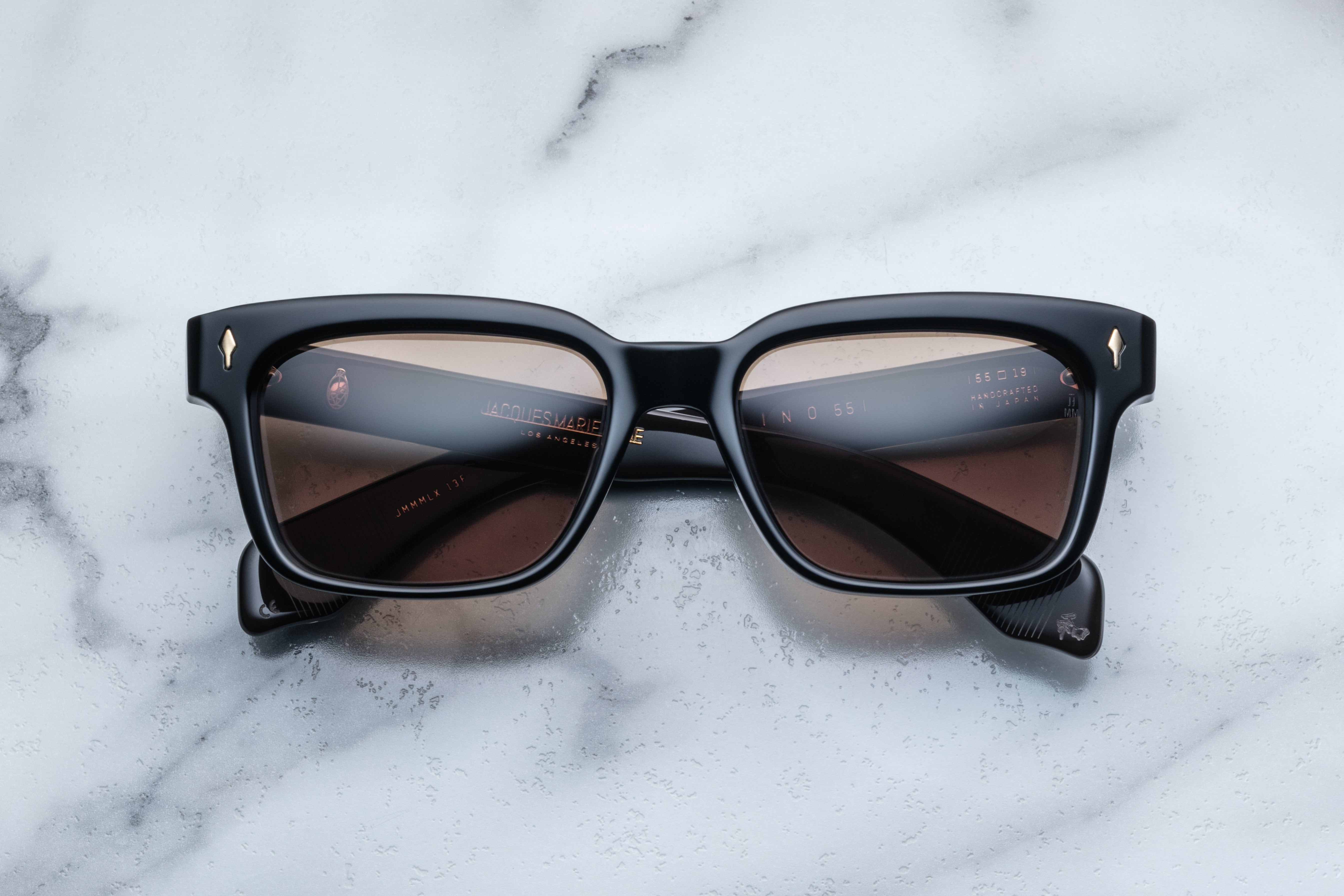 Jacques Marie Mage Molino 55 sunglasses with a sleek front view, featuring bold frame design and stylish eyewear details.