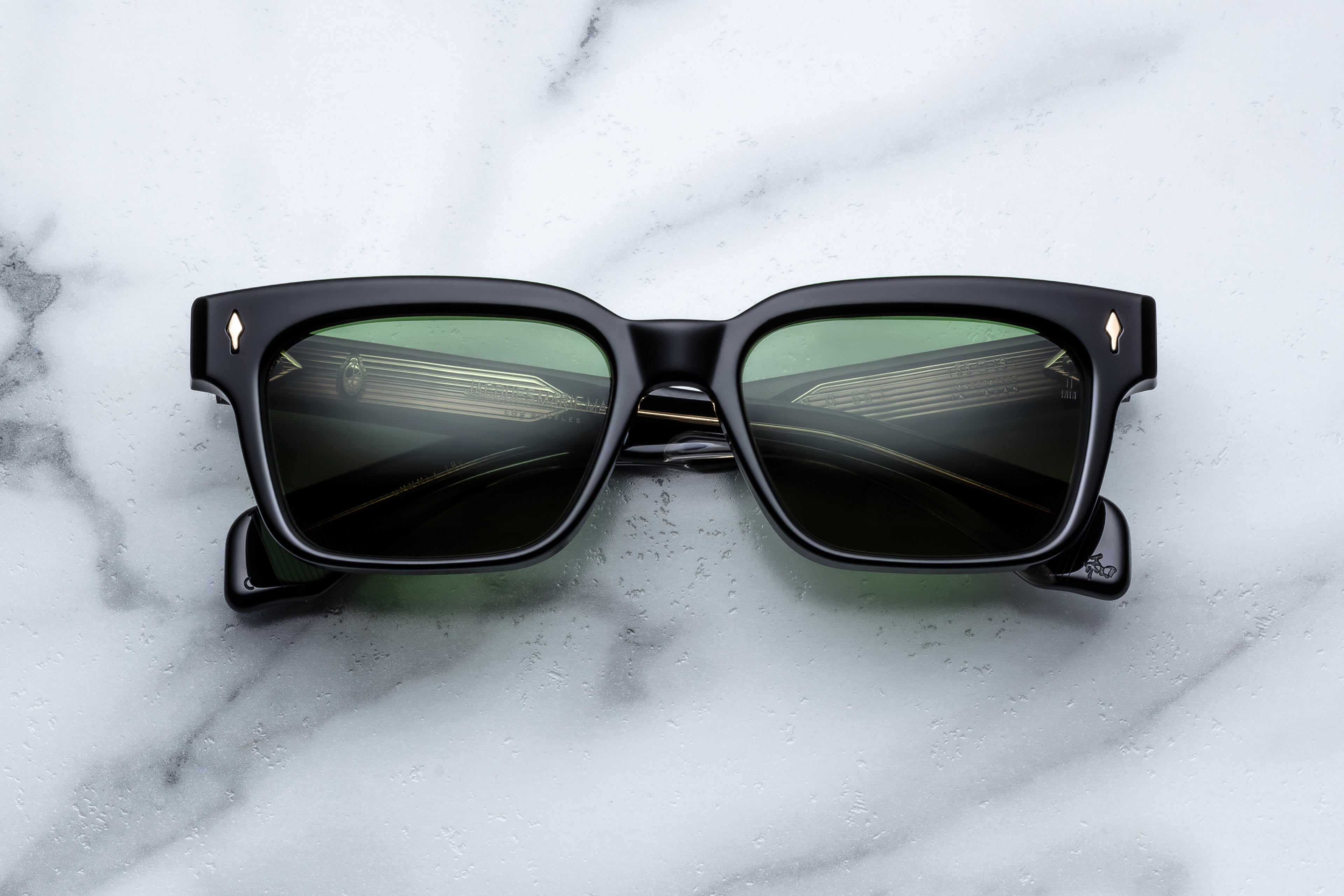 Jacques Marie Mage Molino 55 sunglasses with venom-colored lenses and stylish front view.