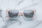 Jacques Marie Mage Molino sunglasses with cameo-style frame and dark tinted lenses, front view showing detailed design.