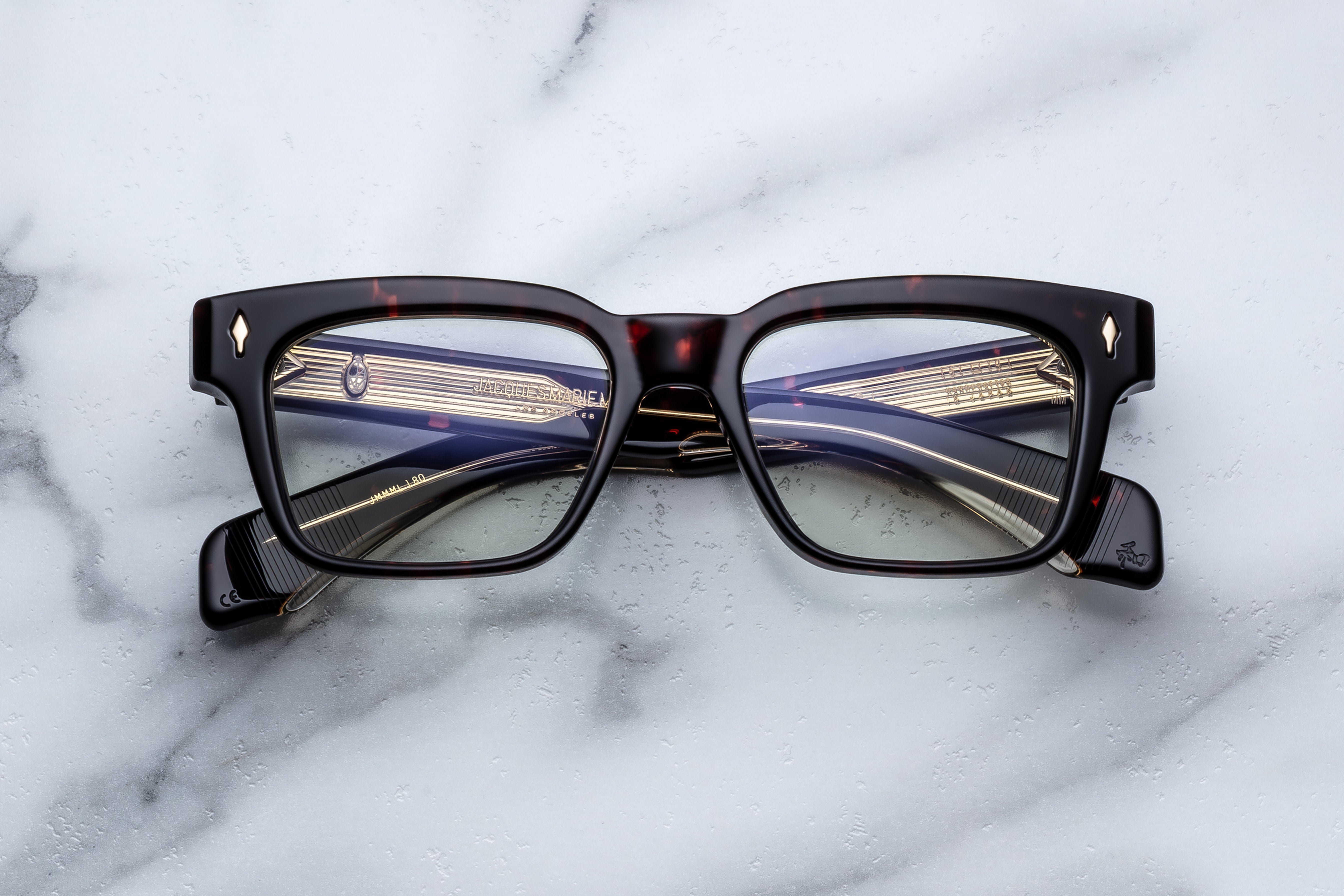 Jacques Marie Mage Molino Etna optical glasses with clear front view showing sleek frame design and refined craftsmanship.