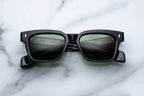 Jacques Marie Mage Molino sunglasses with sleek black frames and tinted lenses, front view showing stylish design.