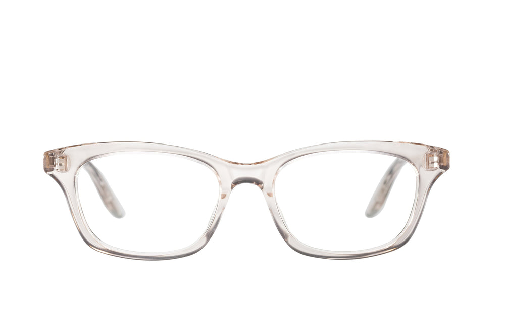 Barton Perreira NANDI sunglasses with rounded frames and neutral color, front view showing stylish design and clear lenses.
