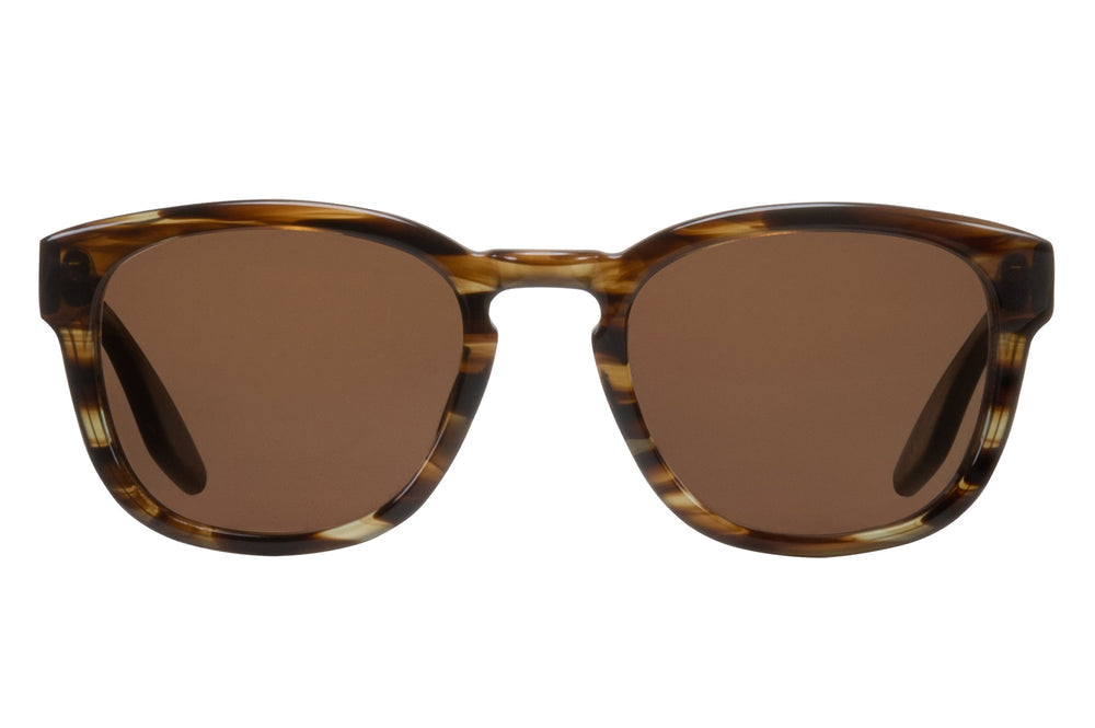 Barton Perreira Nelson sunglasses with tortoise shell frame and espresso-colored accents, front view.