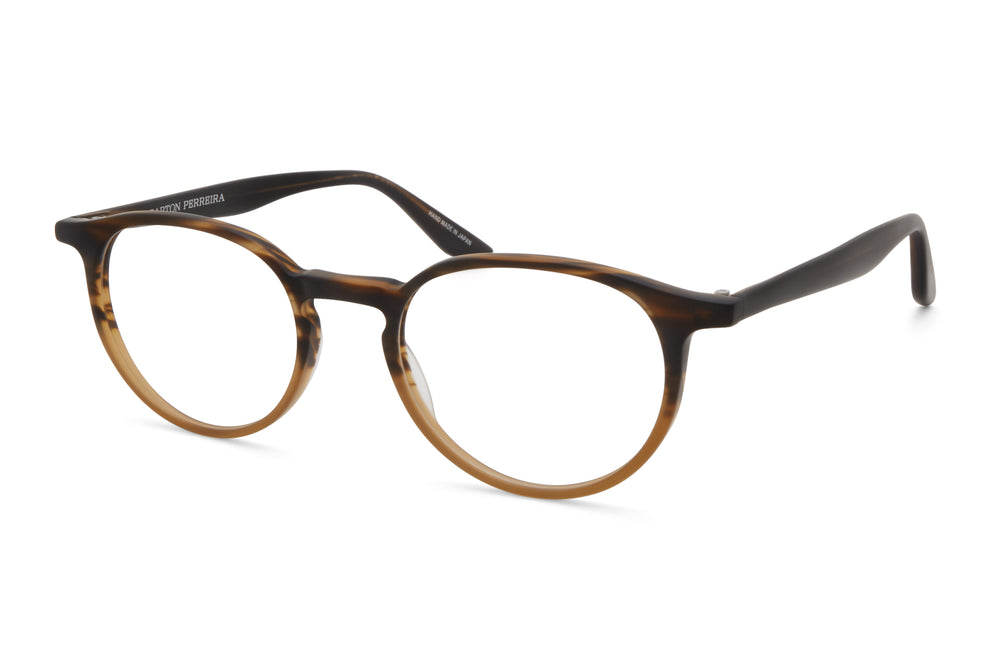 Barton Perreira NORTON 50 sunglasses with black frames and dark lenses, side view showing sleek, modern design.