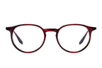 Barton Perreira NORTON 50 sunglasses with Cabernet Tortoise acetate frames and clear lenses, front view.
