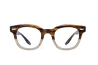 Barton Perreira Norwell Hickory gradient sunglasses with round frames and tinted lenses, front view showing stylish design.