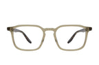 Raymond sunglasses by Barton Perreira with khaki tortoise acetate frames and rounded front view.