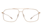 Gold Renzo sunglasses by Barton Perreira featuring a sleek front view with stylish, modern design and bold frame details.