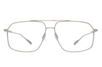 Silver RENZO sunglasses by Barton Perreira featuring a sleek front view with stylish, modern frame design.