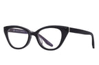 Black and silver Barton Perreira RHEA eyewear with sleek side view and modern design.