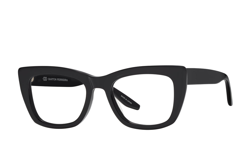 Side view of Barton Perreira Rosetta sunglasses with black frame and sleek design.