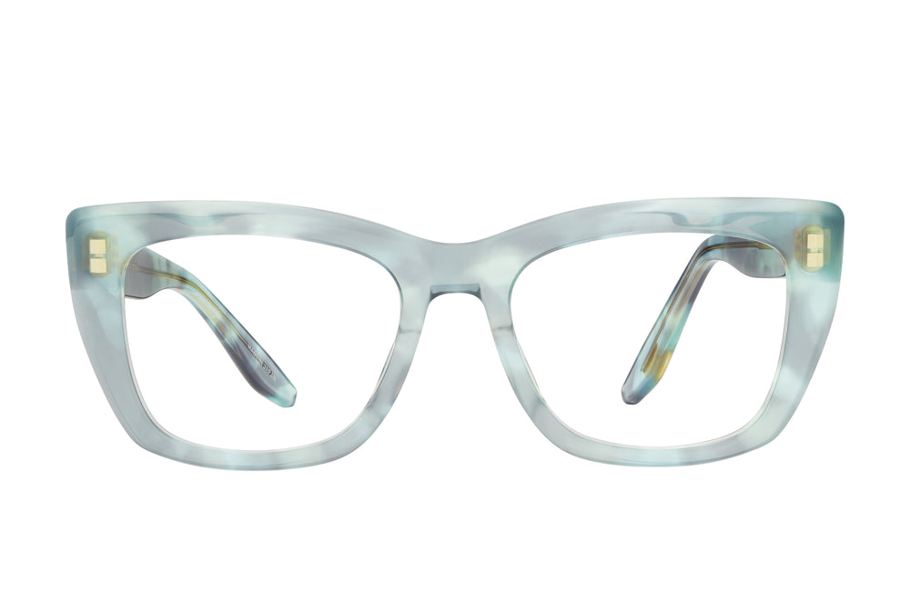 Barton Perreira Rosetta Luna Whisper sunglasses with round frames and tinted lenses, front view showcasing stylish design.