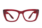 Barton Perreira Rosetta sunglasses with round frames and clear lenses, featuring a sleek, modern design.