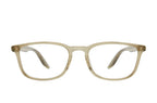 Barton Perreira Thompson khaki sunglasses with round frames and tinted lenses, front view showing stylish design.