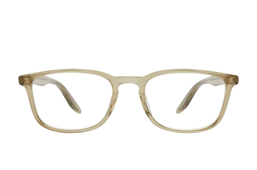 Barton Perreira Thompson khaki sunglasses with round frames and tinted lenses, front view showing stylish design.