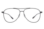 Black satin Trask sunglasses by Barton Perreira with sleek, modern design and rectangular frames, front view showing the stylish lenses.