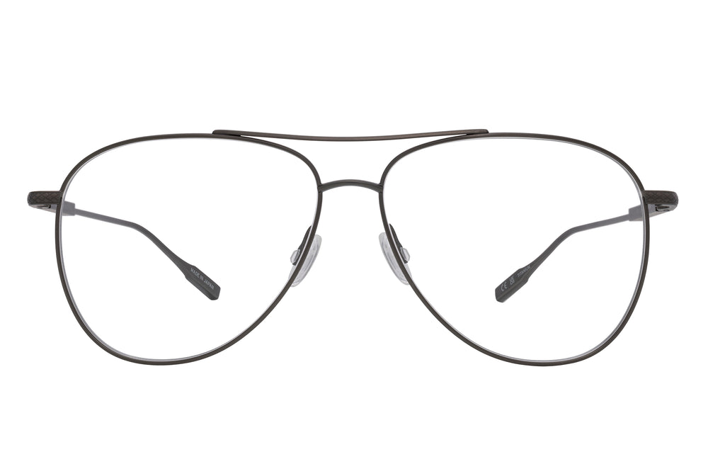Barton Perreira Trask sunglasses with gunmetal frames, front view showing sleek, modern design and stylish metal construction.