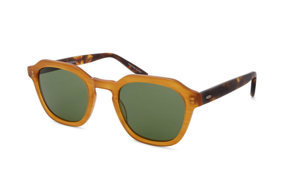 Side view of Barton Perreira Tucker Sun sunglasses with sleek black frame and tinted lenses.