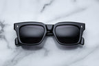 Jacques Marie Mage Torino black sunglasses with a sleek front view and modern design.
