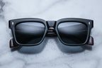 Jacques Marie Mage Torino Bloodstone sunglasses with bold frames and tinted lenses, stylish and modern eyewear design.