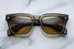 Jacques Marie Mage Torino sunglasses with round frames and tinted lenses, shown from the front view.