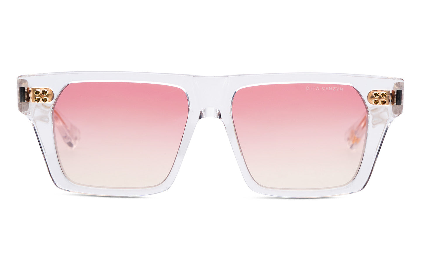 VENZYN DITA men's sunglasses with black frame and tinted lenses, front view showcasing stylish design.