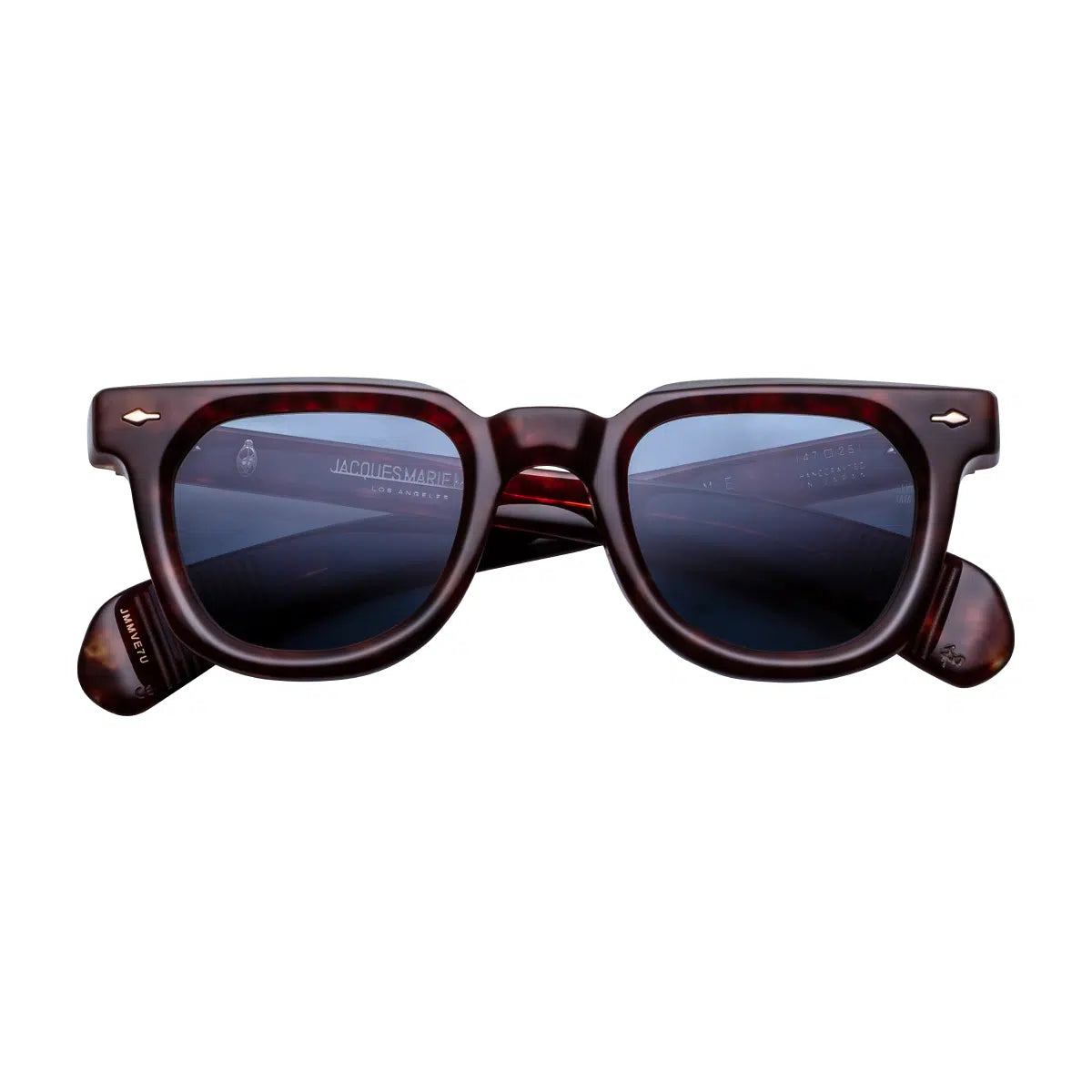 Jacques Marie Mage Vendome Breccia sunglasses with rounded frames and tortoiseshell pattern, front view showing stylish design