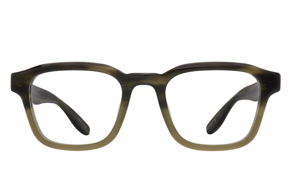Barton Perreira WINTON Rebel Salute sunglasses with black frames and clear lenses, front view showcasing stylish eyewear design.
