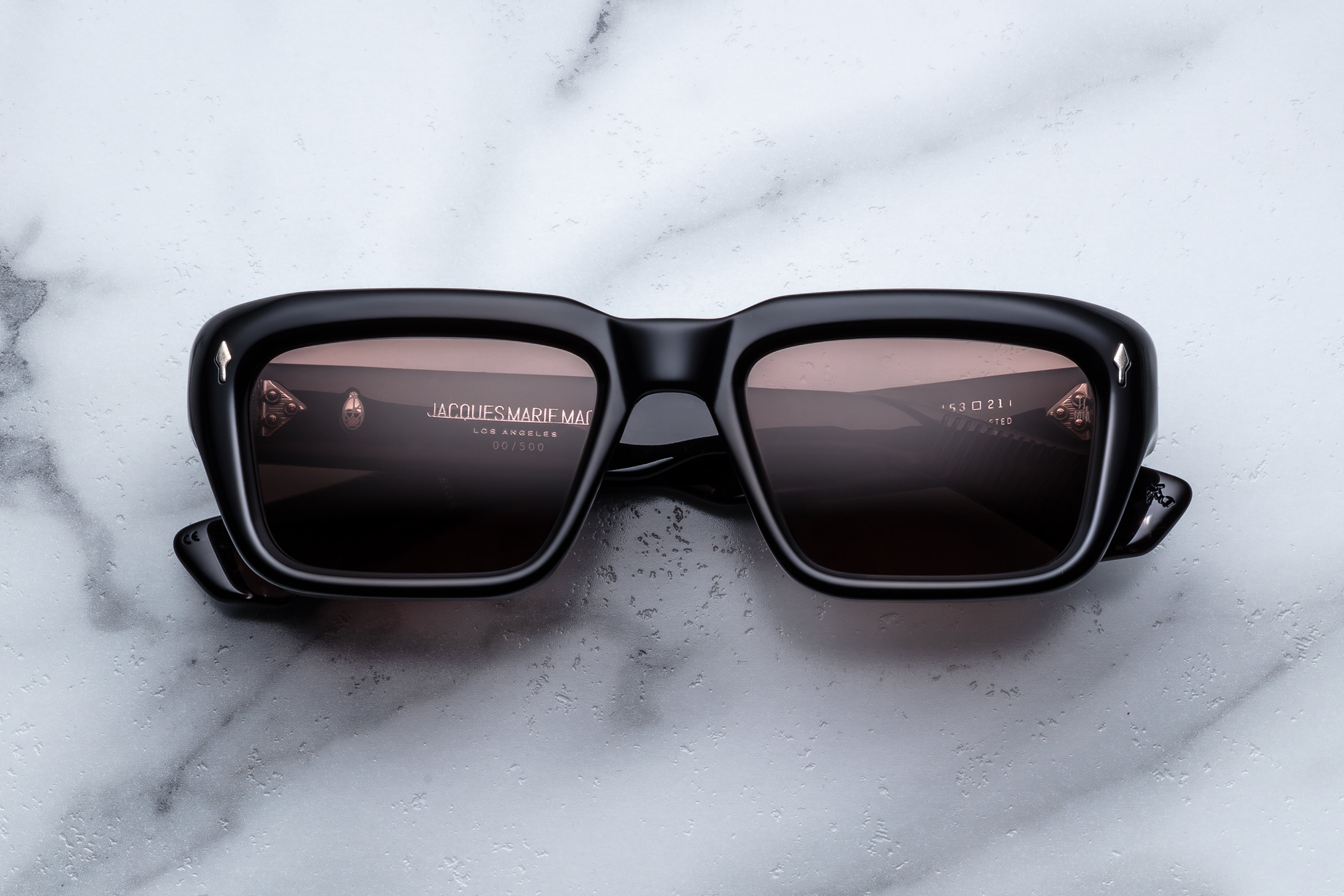 Jacques Marie Mage Walker sunglasses with willow-colored frames and clear lenses, front view showing stylish eyewear design.