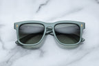 Jacques Marie Mage Wesley sunglasses with clear frame and tinted lenses, front view showing stylish and modern eyewear design