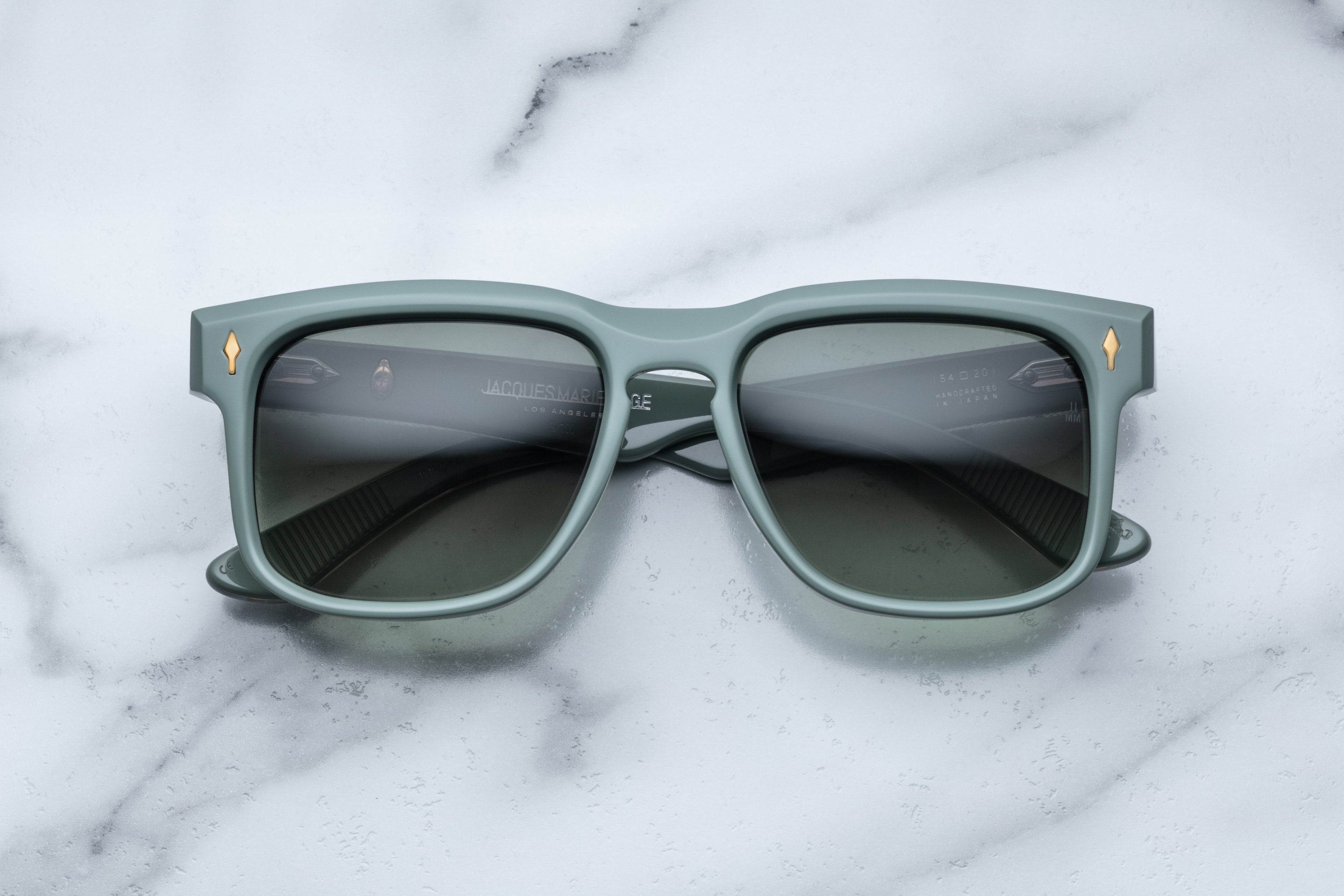 Jacques Marie Mage Wesley sunglasses with clear frame and tinted lenses, front view showing stylish and modern eyewear design