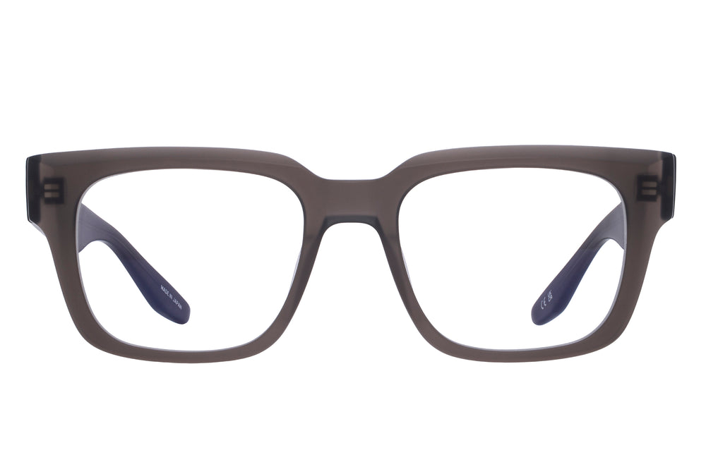 Barton Perreira Zander matte dusk sunglasses with rectangular frames, front view showing dark tinted lenses and sleek design.
