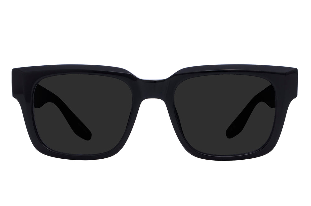 Barton Perreira Zander Sun sunglasses with black noir frame and sleek design, front view showing stylish eyewear.