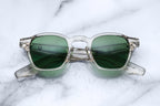 Jacques Marie Mage Zephirin beige sunglasses with sleek frame and tinted lenses, front view showing stylish design.